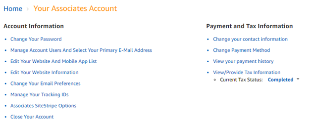 amazon affiliate payment settings payonner