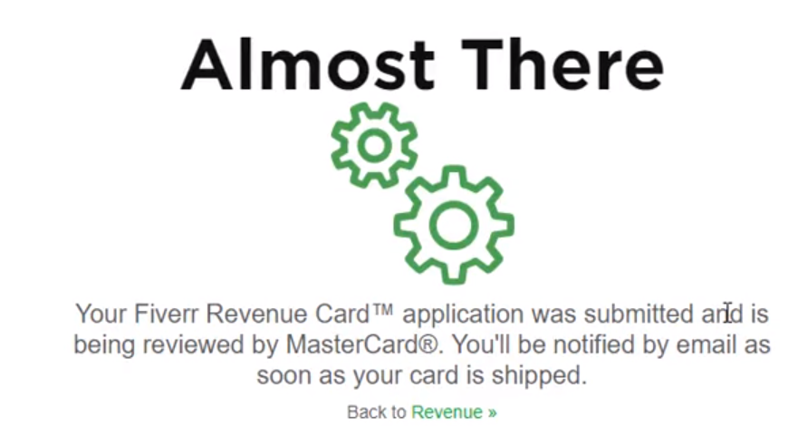 Fiverr Revenue card withdraw